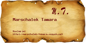 Marschalek Tamara névjegykártya